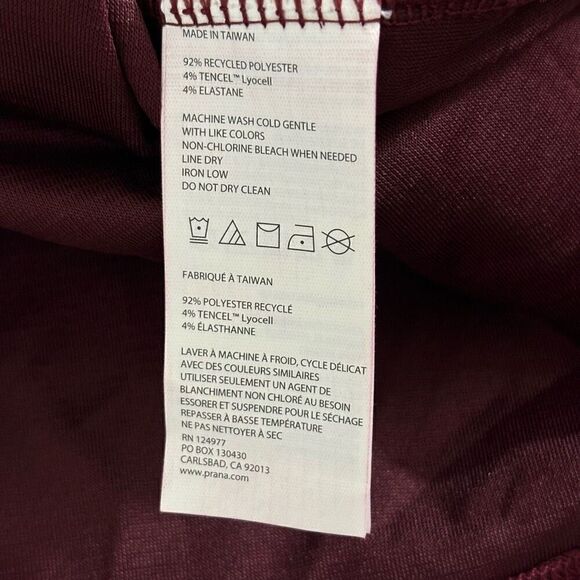 Prana Sunrise sporty lightweight buttery soft Dress maroon medium new - Picture 7 of 12